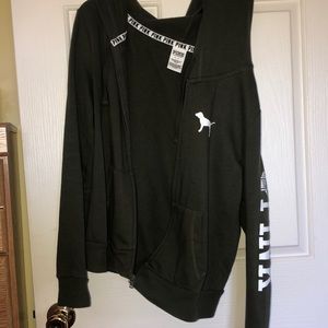 Cargo green zip up hoodie